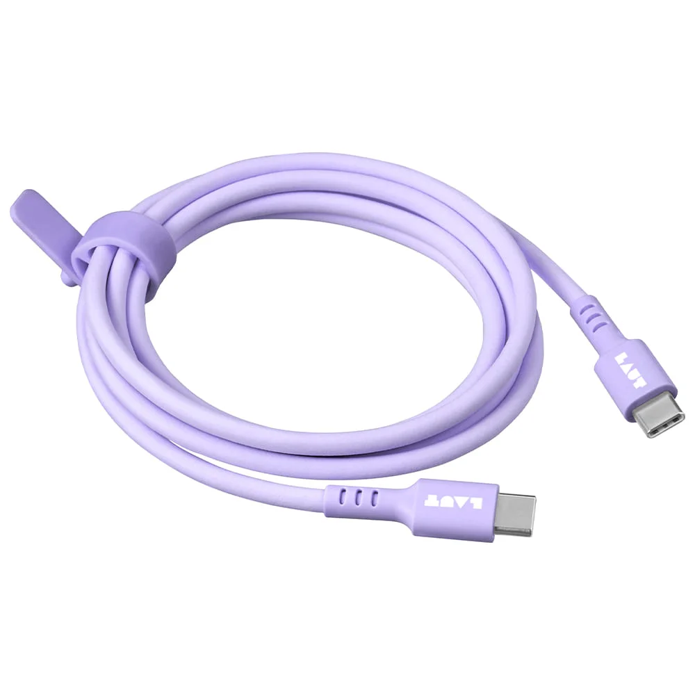Imagem 2 de 3 do produto Cabo Links Reforçado Para Usb-c Em Silicone Violeta - Laut - Ltlkcc - Na