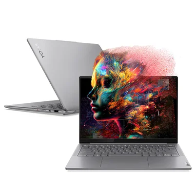Notebook Lenovo Yoga Slim 7i Intel Core Ultra 5-125H, 16GB RAM, Intel Arc Graphics, SSD 512GB, 14" WUXGA OLED, Windows 11 Home, Cinza - 83GM0003BR