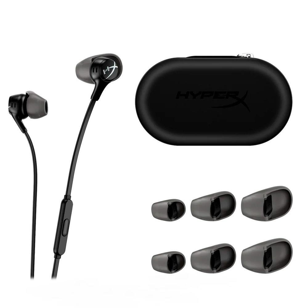 Fone De Ouvido Gamer Hyperx Cloud Earbuds Ii Com Microfone Preto 70n24aa