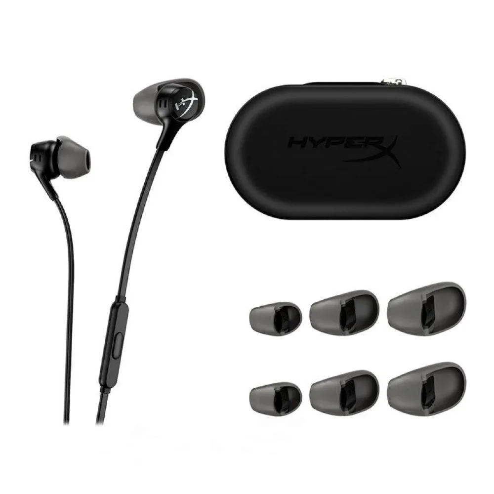 Imagem 2 de 5 do produto Fone De Ouvido Gamer Com Microfone Intra Auricular Hyperx Cloud Earbuds Ii Preto 70n24aa