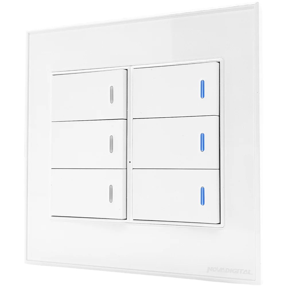 Imagem 2 de 5 do produto Interruptor Inteligente Zigbee Novadigital 4x4 6 Teclas Físicas Compatível com Alexa Google Tuya Smart Life Bivolt