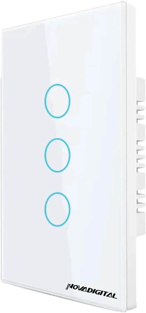 Imagem 4 de 5 do produto Interruptor Inteligente Lite 3 Botões Touch Wi-fi Branco Novadigital Lite-ws3-w