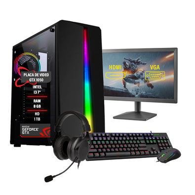 PC Gamer Completo I3 7° Ram 8GB Gtx1050 Hd 1TB SSD 120GB