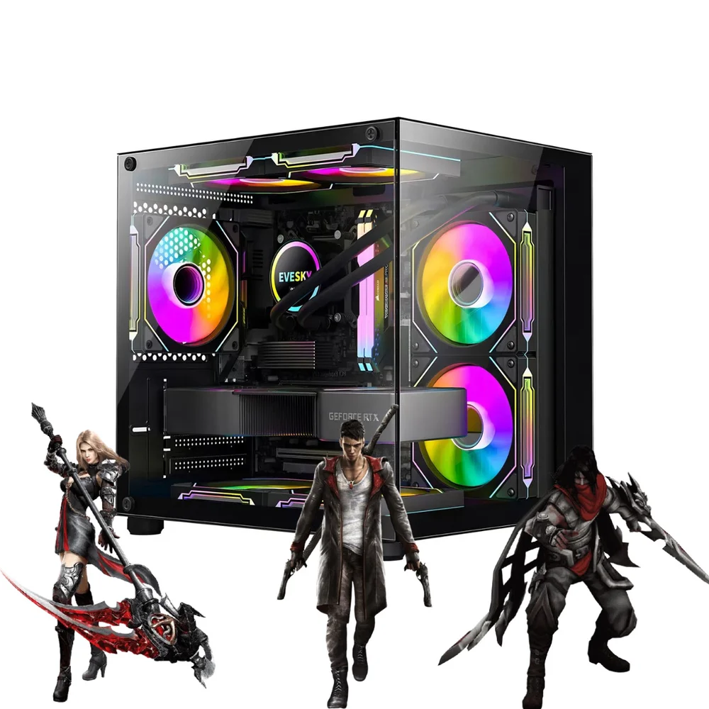 Computador Cpu Gamer Intel Core I9 11ª Geração 32gb Ram SSD 960gb RTX 2060 Hayom Aquário Com RGB - Preto - view 2