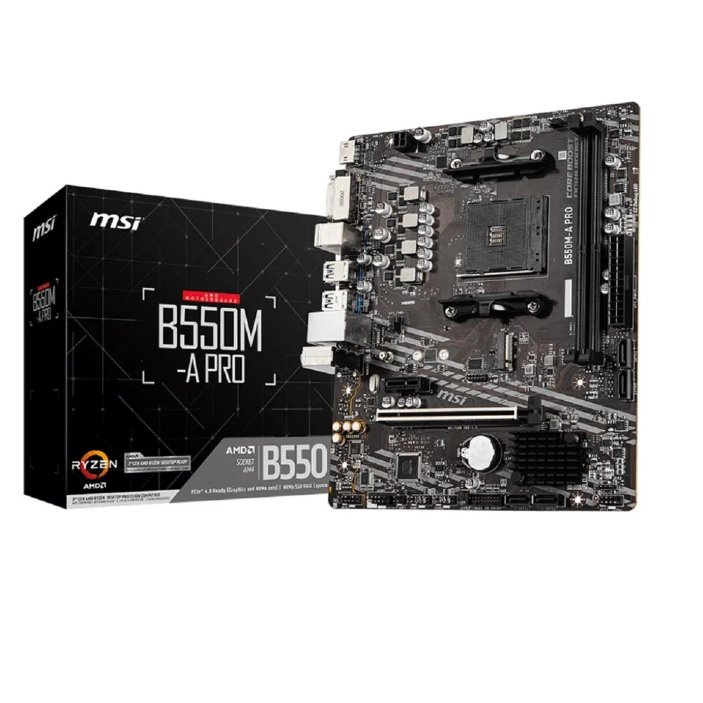 Placa Mãe Msi B550m-a Pro, Ddr4, Socket Am4, M-atx, Chipset Amd B550, B550m-a Pro 7