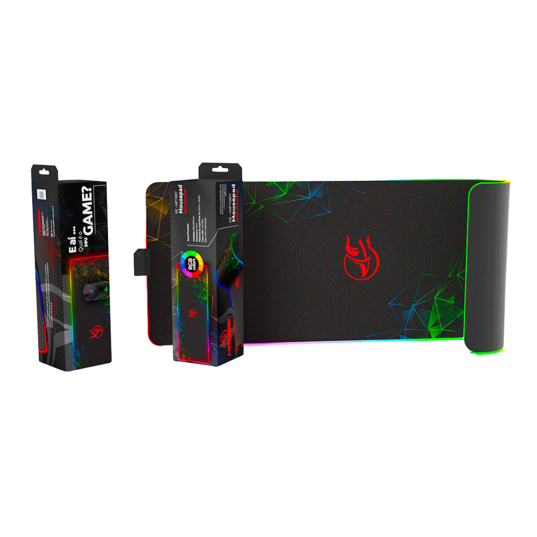 Mouse Pad Gamer RGB LED Gigante 80cmx30cm