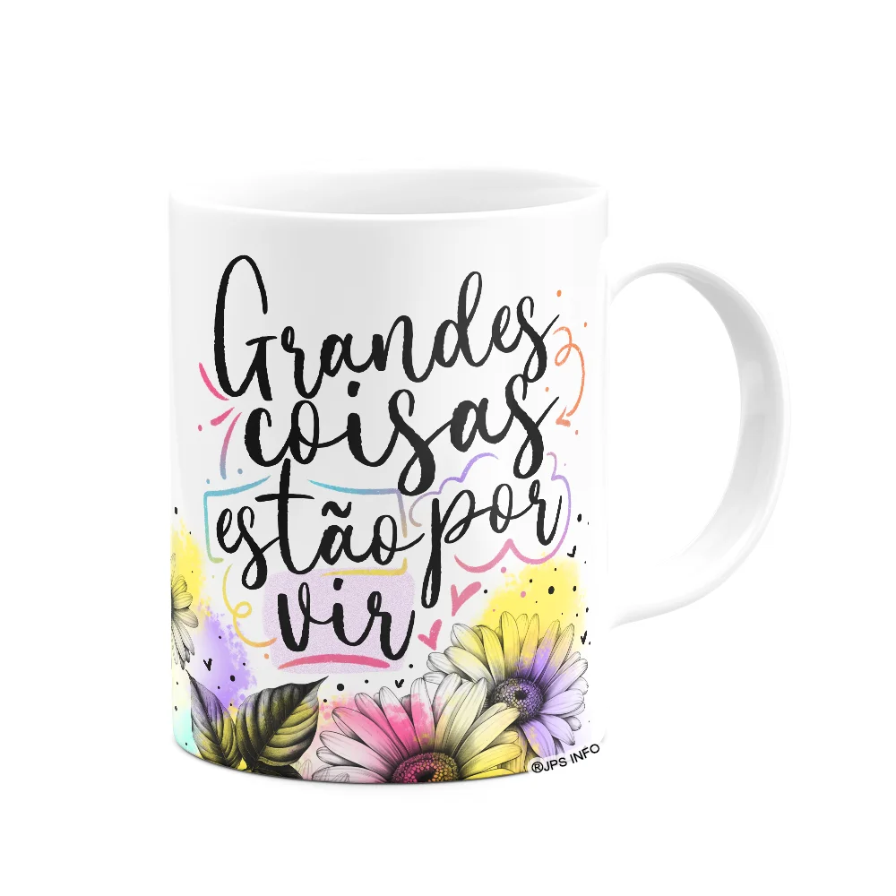 Imagem 3 de 3 do produto Caneca Amor E Fé - Grandes Coisas Estão Por Vir