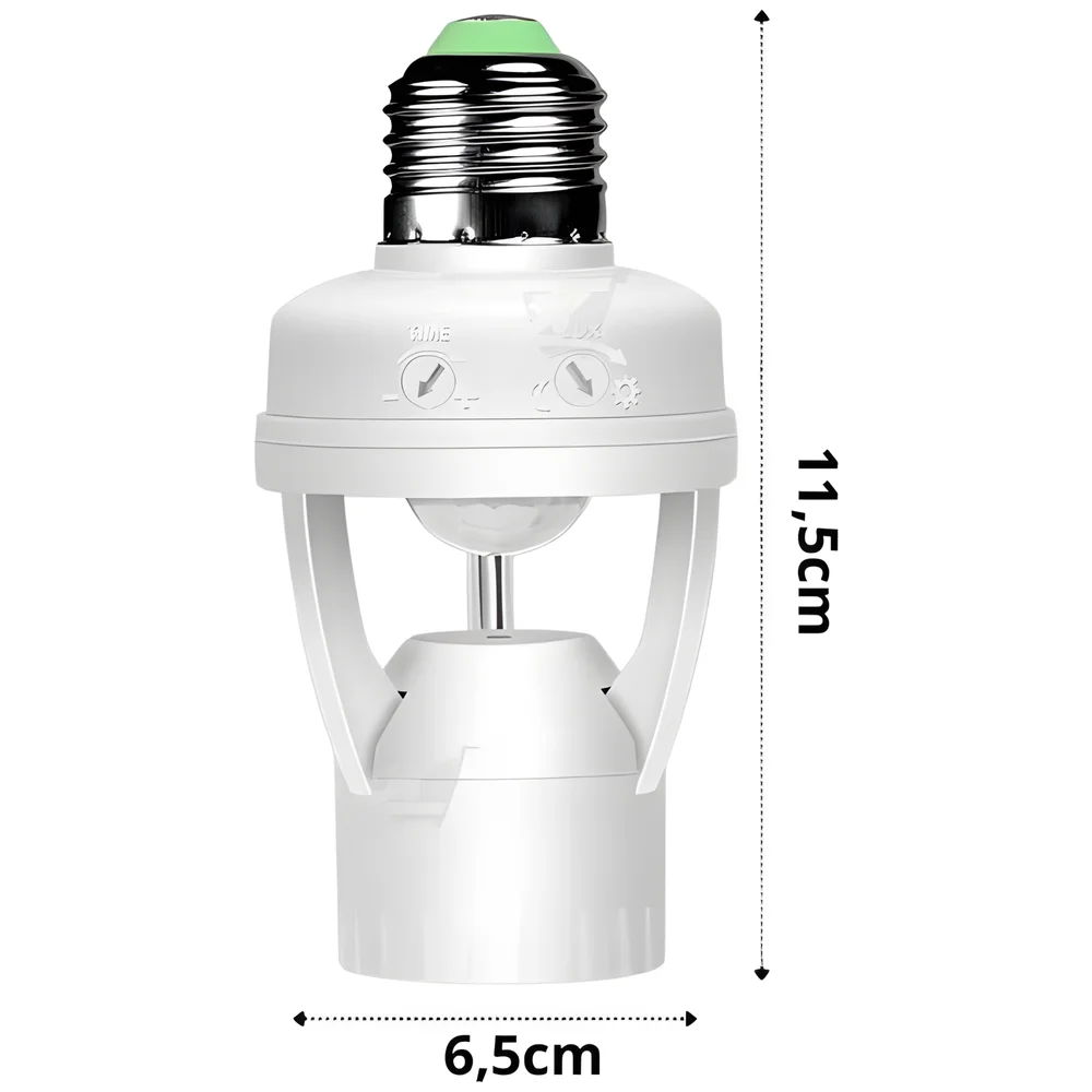 Imagem 5 de 5 do produto Sensor De Presença Com Fotocélula Para Lâmpada Soquete E27
