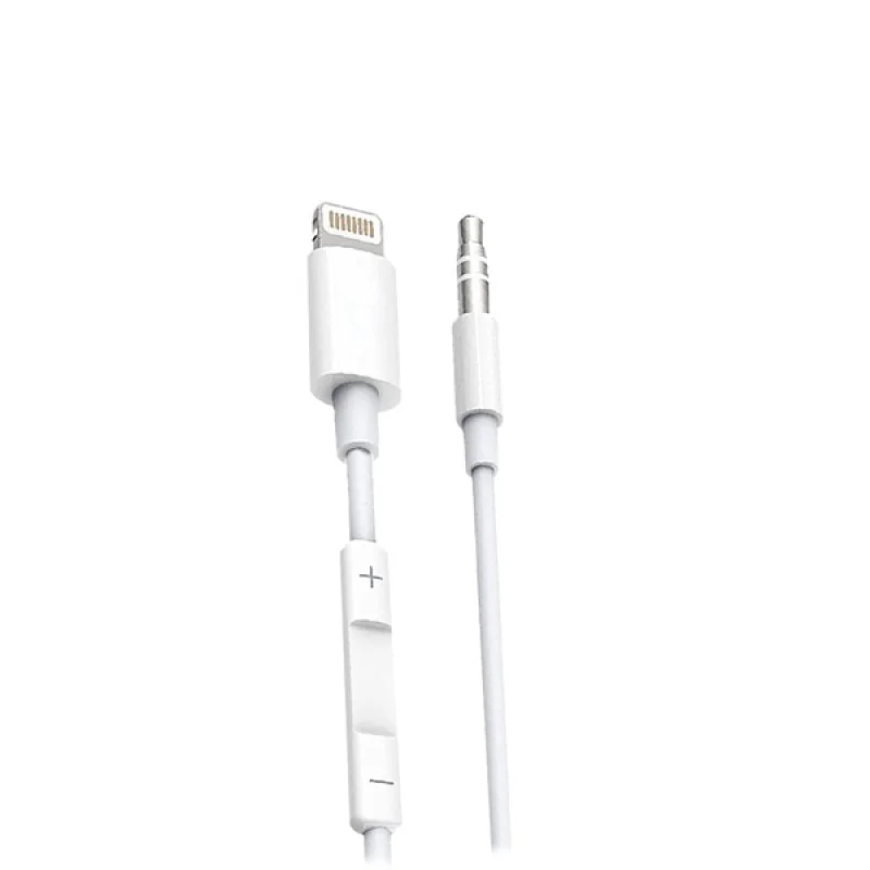 Imagem 3 de 3 do produto Cabo Auxiliar Lightning Para Iphone 3,5mm Caixa Som P2 1m