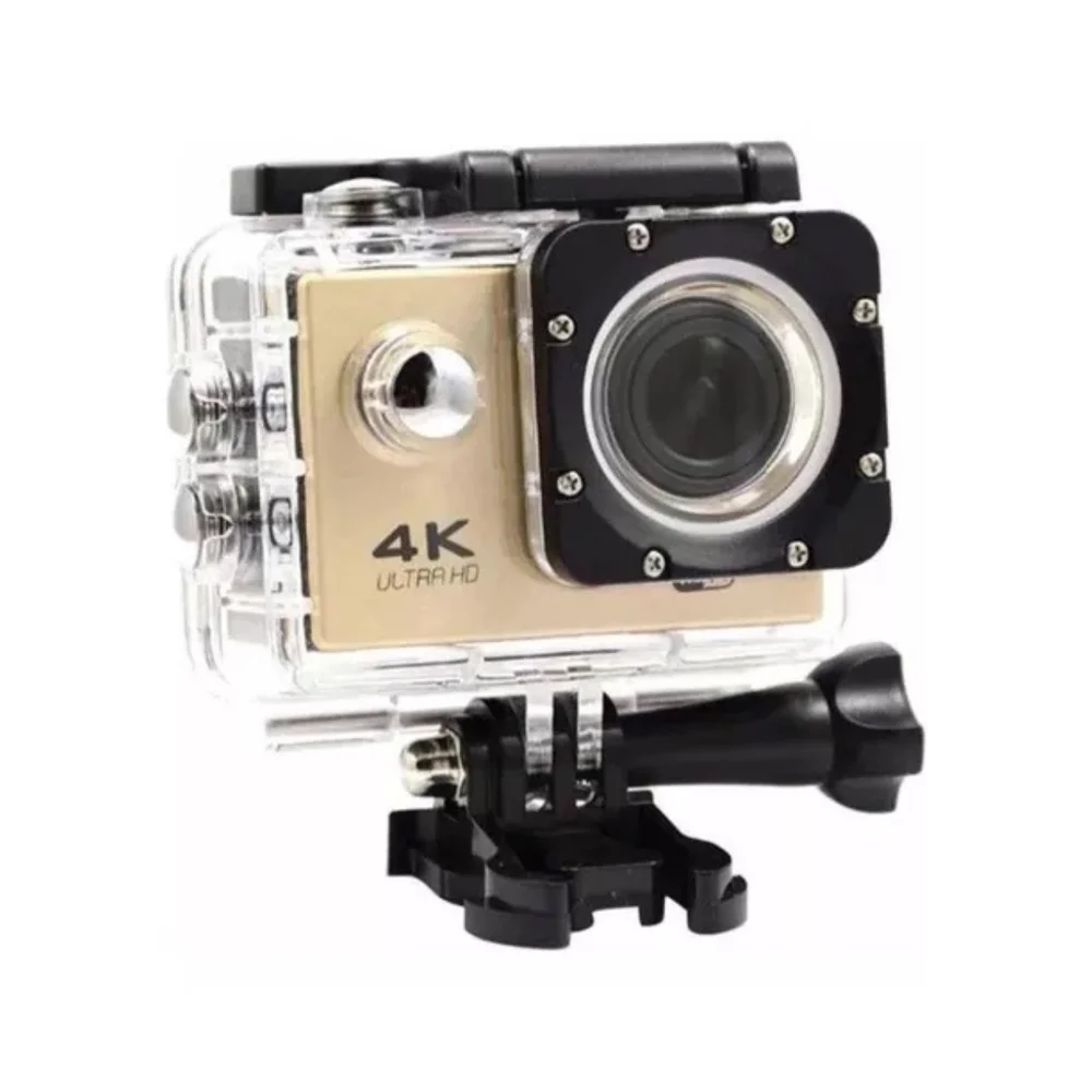 Câmera Action Pro Sport Full Hd Prova Água Wi-fi Bike Surf Cor:dourado