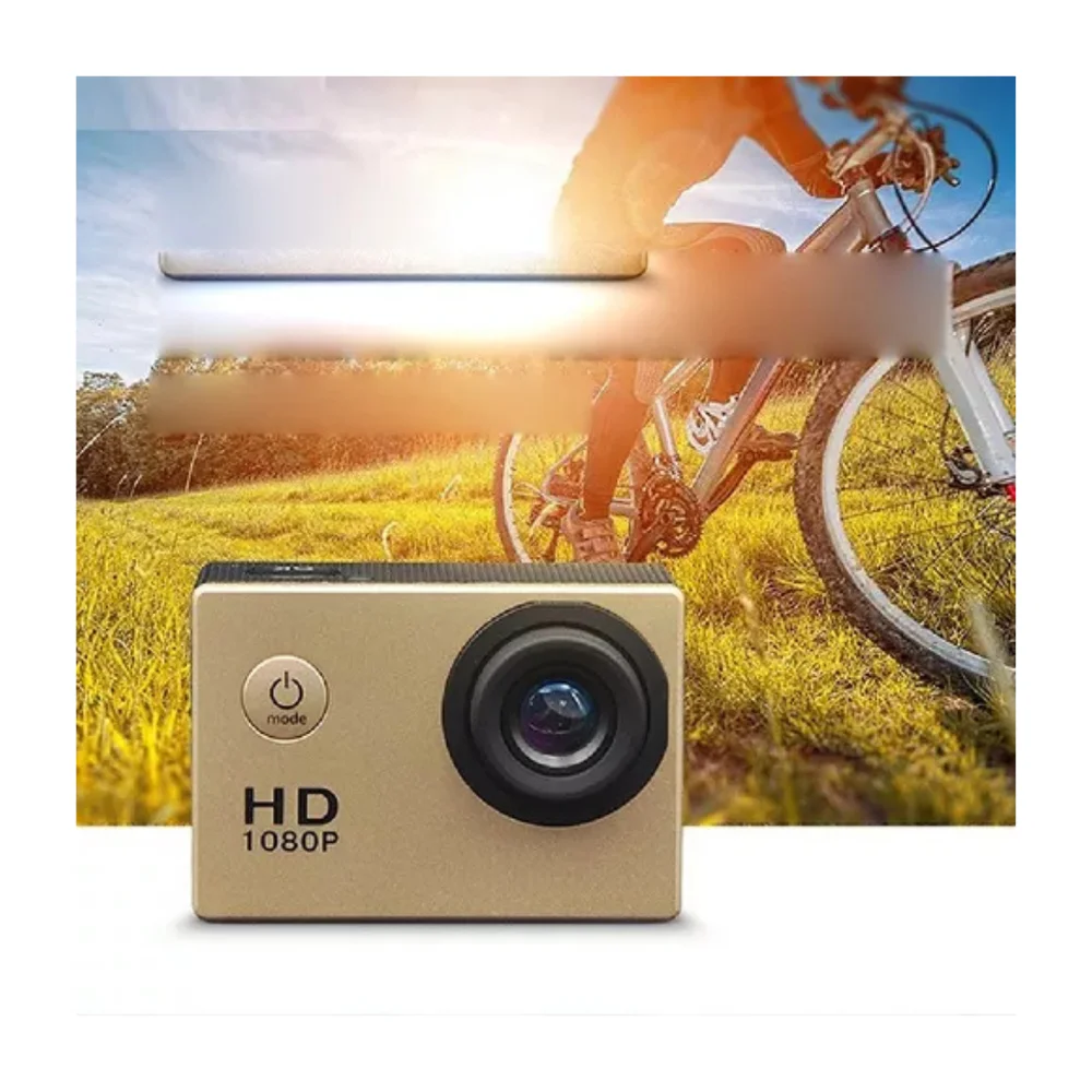 Câmera Action Pro Sport Full Hd Prova Água Wi-fi Bike Surf Cor:dourado