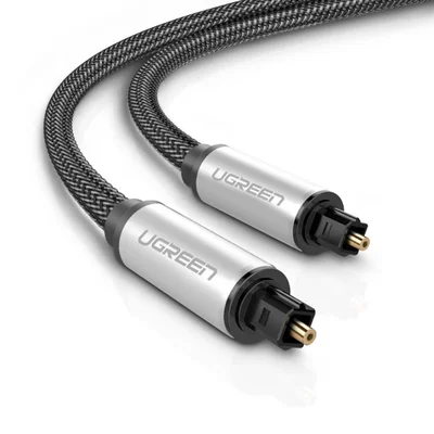 Cabo De Áudio Óptico Digital Ugreen Hí Fi Dts Toslink 1 Mt.