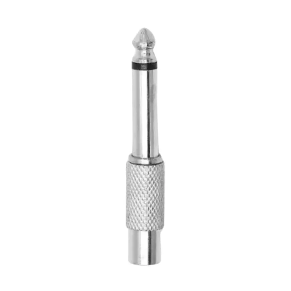 Imagem 3 de 5 do produto Adaptador P10 Mono P/ Jack Rca Metal - Emb 5 Pçs - Tebera