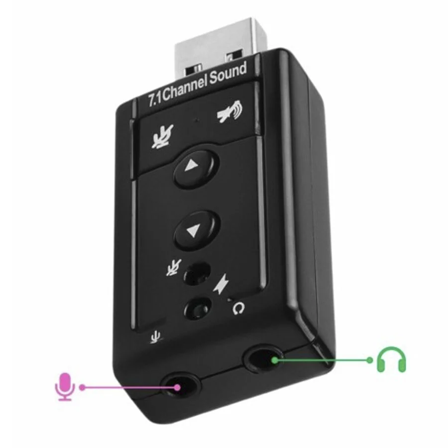 Imagem 4 de 5 do produto Adaptador Usb De Placa De Som 7.1 Canais