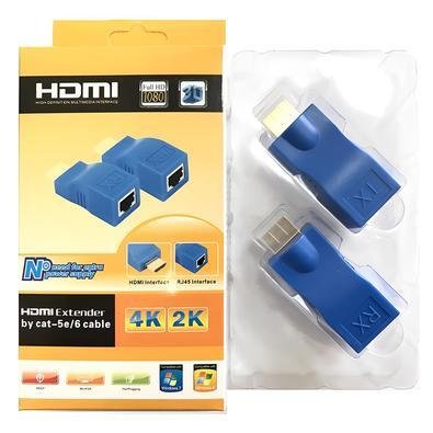 Extensor HDMI Rj45 Para Cabo De Rede Lan 30m Compatível Com Hdtv Full Hd 1080p E 4k