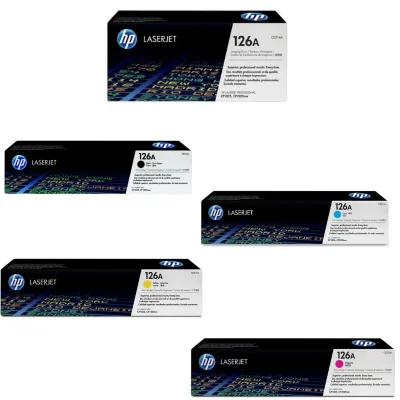 Cilindro CE314A 126A + Kit 4x Toner 126A CP1025 I BK+C+Y+M