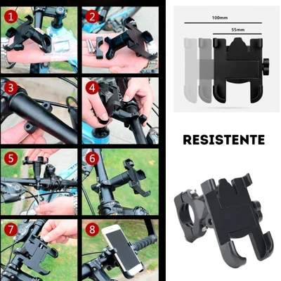 Suporte De Celular Em Alumínio Para Motos E Bicicletas — foto 2