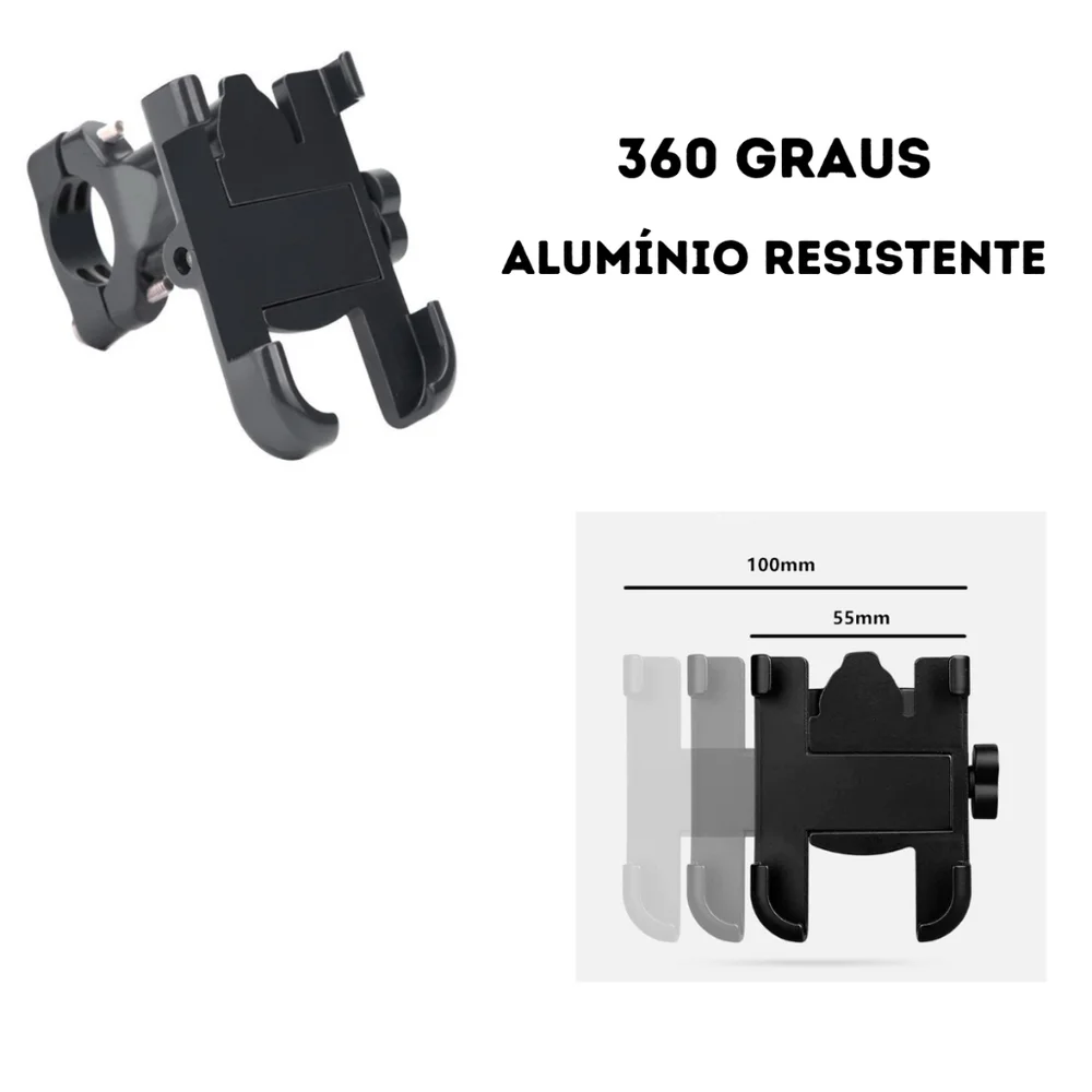 Imagem 5 de 5 do produto Suporte De Celular Em Alumínio Para Motos E Bicicletas