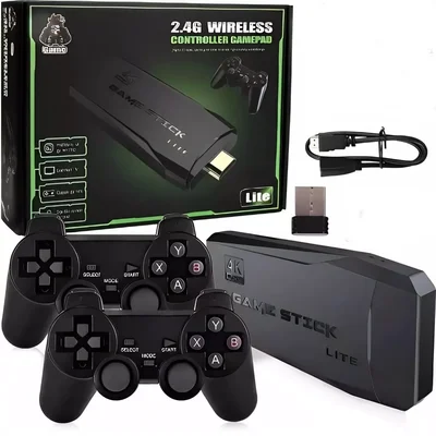 Video Game Stick Lite +10000 Jogos 2 Controle Cor:preto