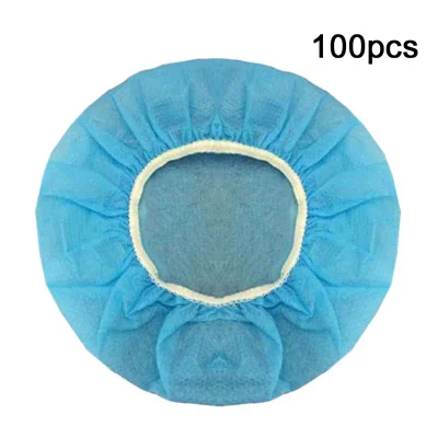 100 PCs Protetor Descartável Fone De Ouvido 6cm Azul Cor:azul