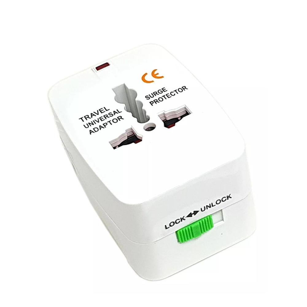 Adaptador Universal de Tomada Padrão Europeu América Ásia com USB