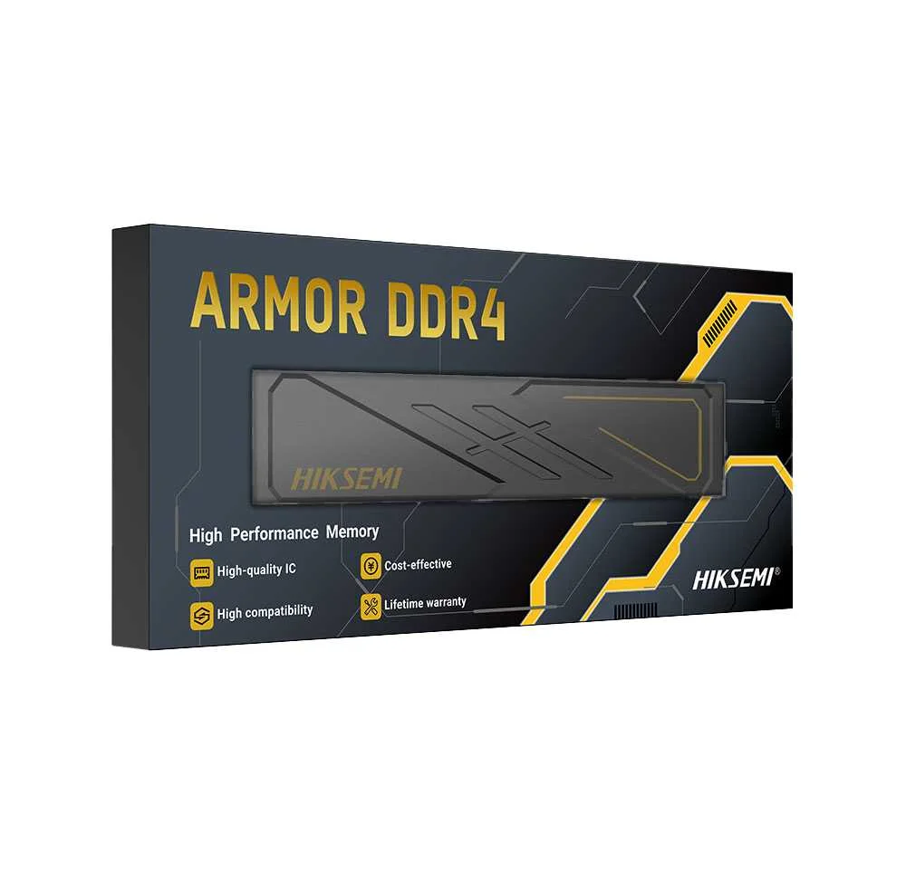 Imagem 5 de 5 do produto Memória Hiksemi Armor, 8GB, Ddr4, 3200mhz, 1.35v, Desktop - Black - Hsc408u32d2