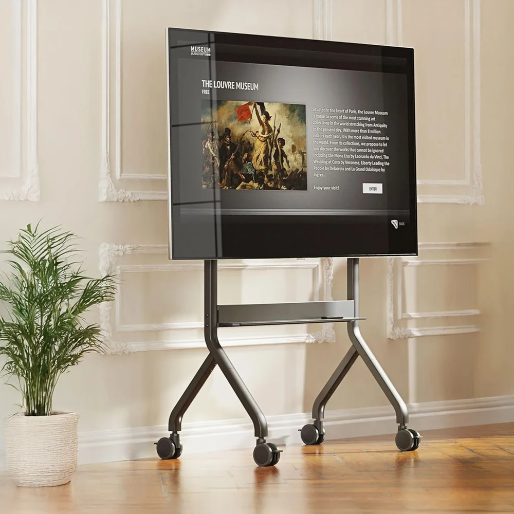 Imagem 2 de 5 do produto Suporte Pedestal North Bayo - Tv 75" A 90" C/ Regulagem De Altura Eletrônica Controle Remoto Nb-p150