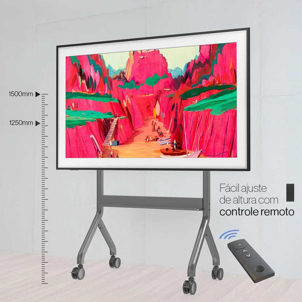 Imagem 3 de 5 do produto Suporte Pedestal North Bayo - Tv 75" A 90" C/ Regulagem De Altura Eletrônica Controle Remoto Nb-p150