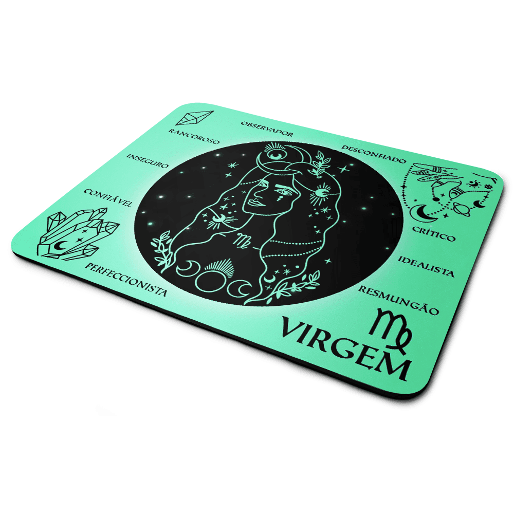 Mouse Pad Signos - Virgem - Light Green Mouse Pad Signos - Virgem - Light Green