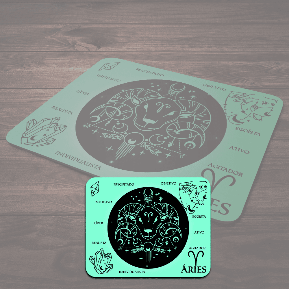 Imagem 3 de 3 do produto Mouse Pad Signos - Áries - Light Green