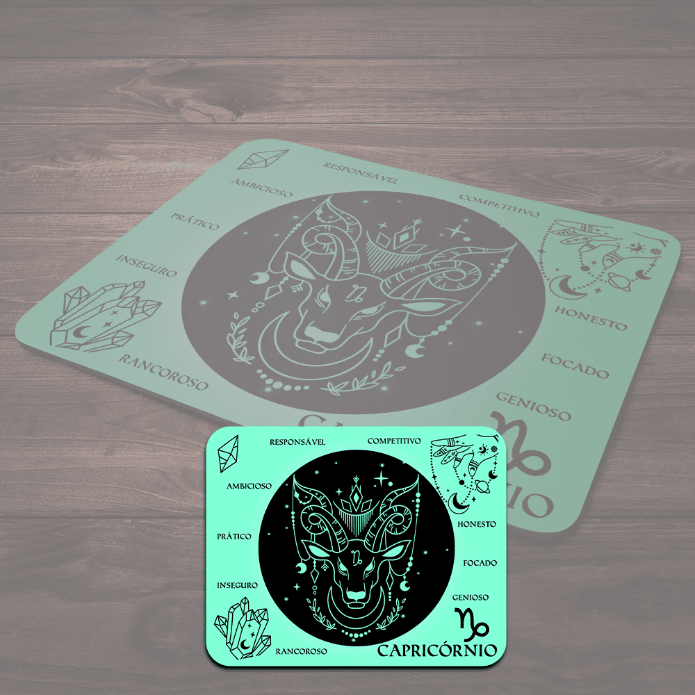 Imagem 3 de 3 do produto Mouse Pad Signos - Capricórnio - Light Green