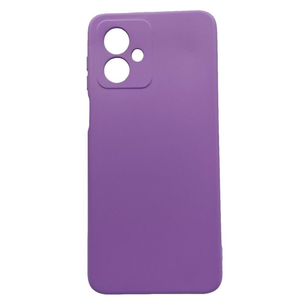 Imagem 1 de 2 do produto Capa Capinha Compatível Com Motorola Moto G55 5g Tela 6.5 Silicone Aveludada Premium Cor:lilas