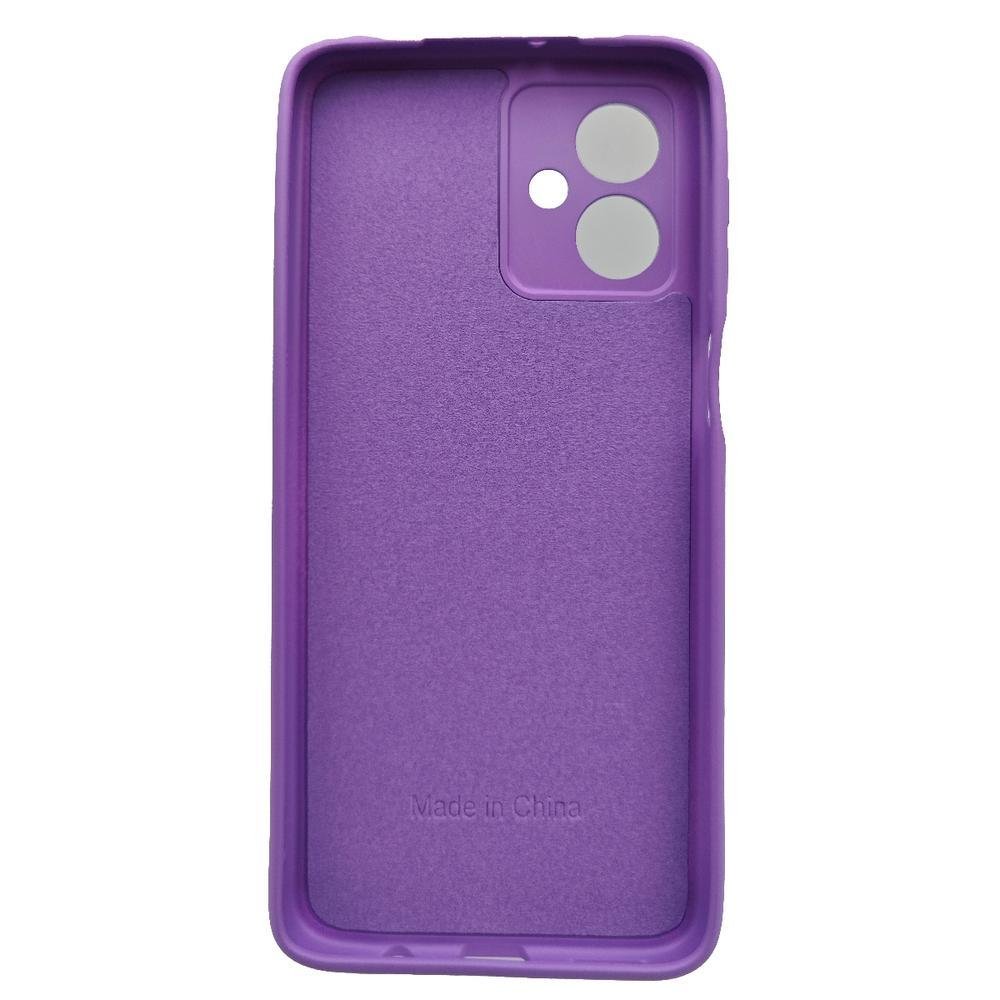 Imagem 2 de 2 do produto Capa Capinha Compatível Com Motorola Moto G55 5g Tela 6.5 Silicone Aveludada Premium Cor:lilas
