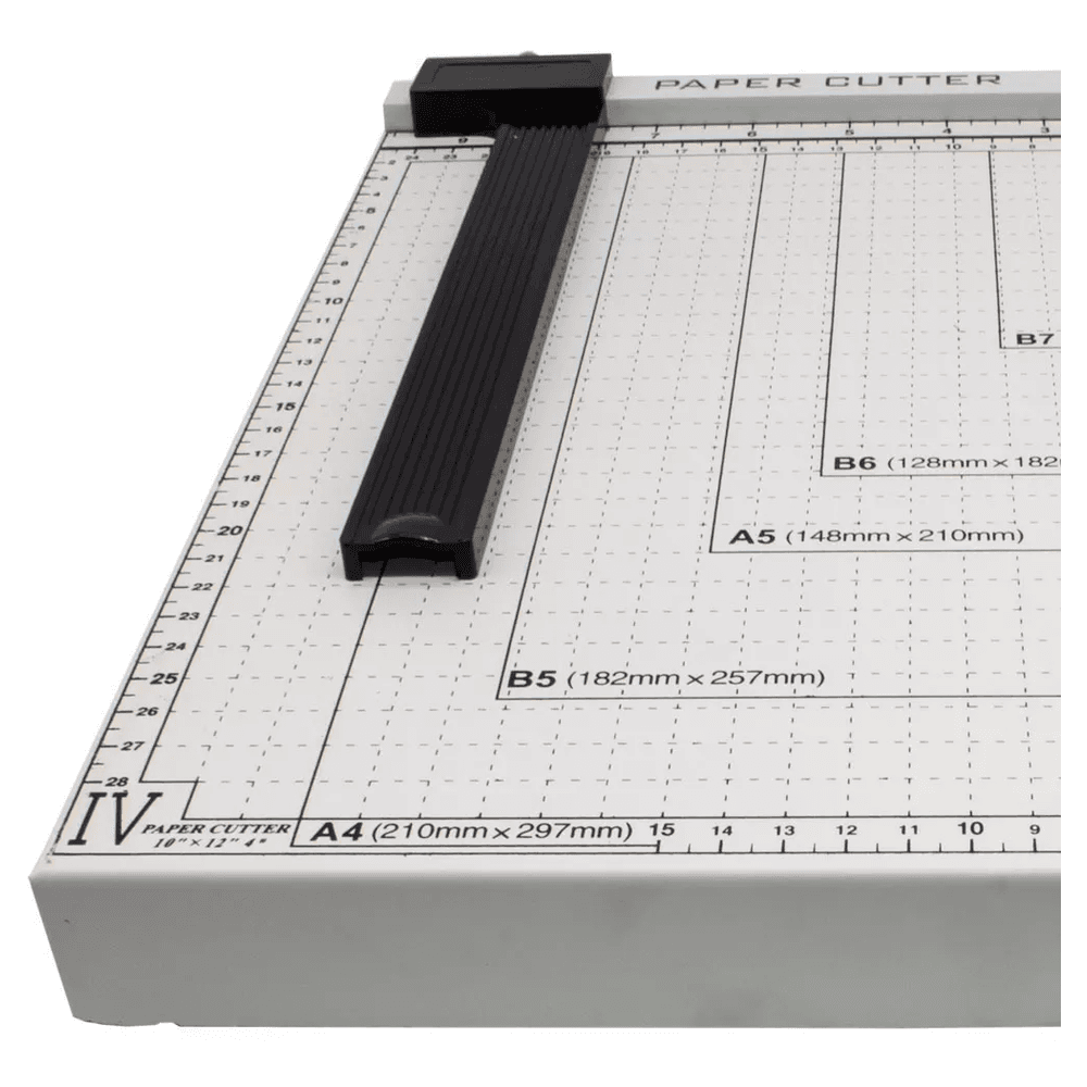 Imagem 4 de 4 do produto Guilhotina Lorben Base Metálica 30cm 10 Folhas Papel A4 B5 A5 B6 B7 Corte Reto