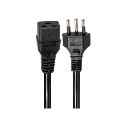 Cabo De Força Iec C19 14 Awg Para Monitor, Gabinete 1,8 Metros