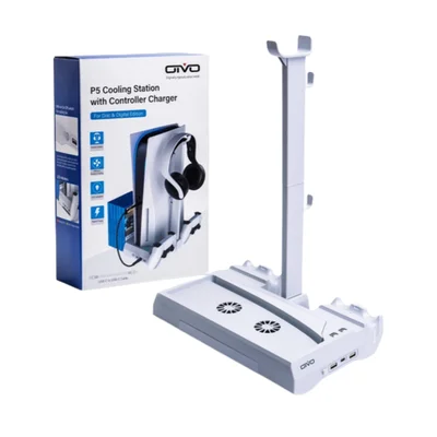 Base Suporte Refrigeração Oivo Ps5 Com A Estação De Carregador