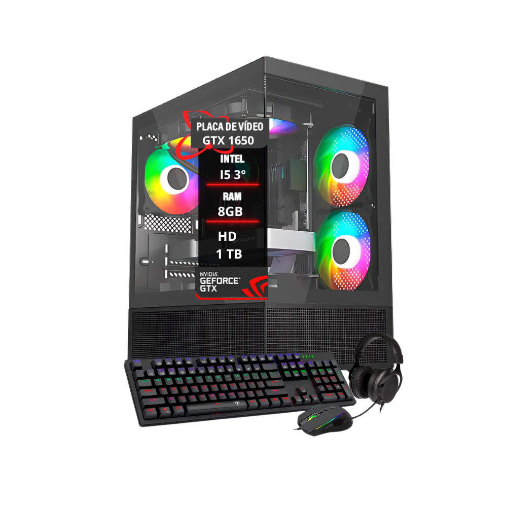 PC Gamer Intel Core I5 3° Gtx 1650 8GB Hd 1TB SSD 120GB