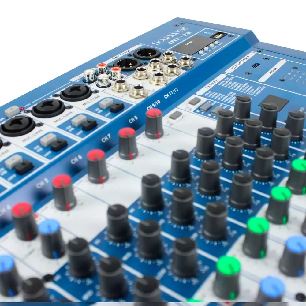 Imagem 2 de 4 do produto Mesa De Som Soundcraft Mi-12 12 Canais Usb