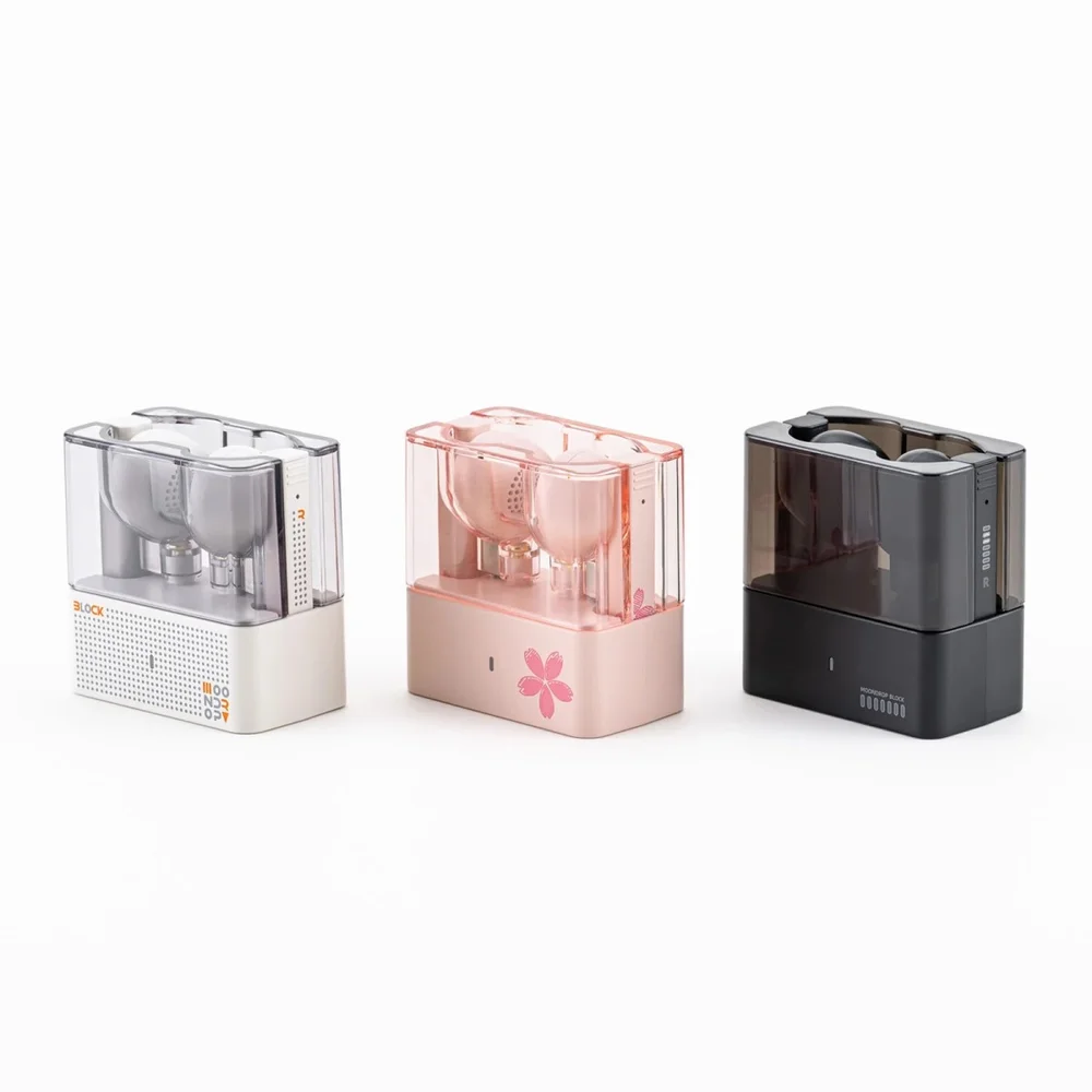 Fone De Ouvido Moondrop Block Tws Semi In Ear Bluetooth Rosa