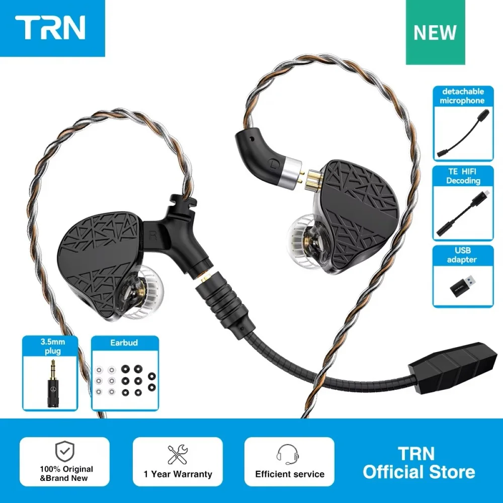 Imagem 3 de 5 do produto Fone De Ouvido Trn Mars Headset In-ear Dinamico Com Mic