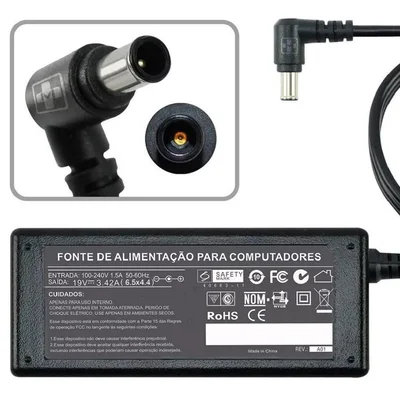 Fonte Externa Para Monitor 20 Mk400h 20mk400h 19v 3,42a 65w 644