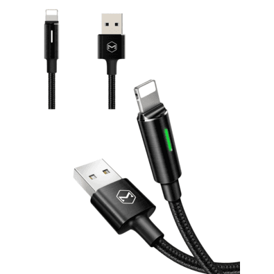 Cabo Carregador Para Iphone Auto Power Off 3a LED 1.2m