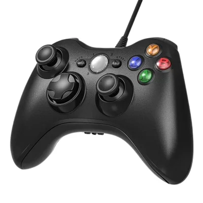 Joystick Com Fio Compatível XBOX 360 E PC Dupla Vibração