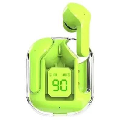 Fone De Ouvido Bluetooth Preto Sem Fio LED Display Digital Touch Sem Fio Air 31 Fitness Gamer Case Transparente