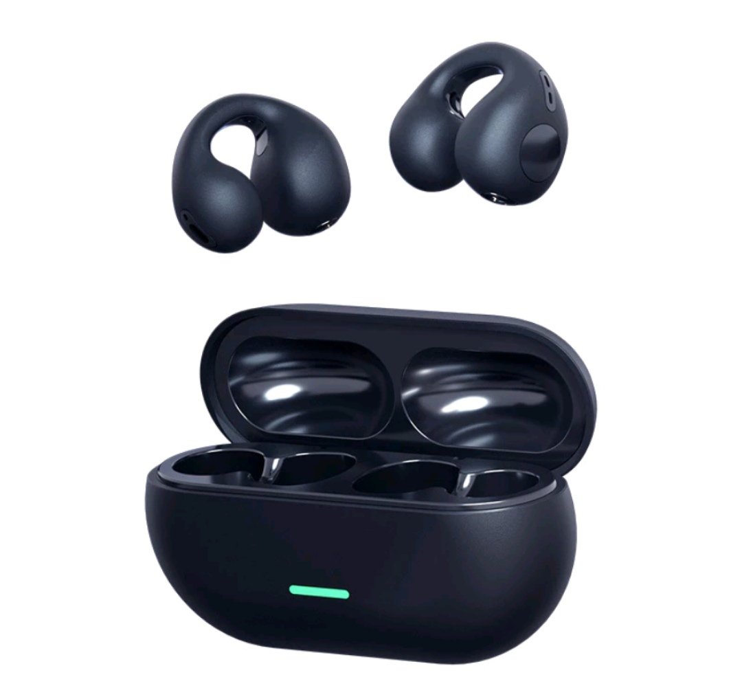 Fones De Ouvido Preto  Sound Earcuffs Condução De Ossos Sem Fio Bluetooth Clipe