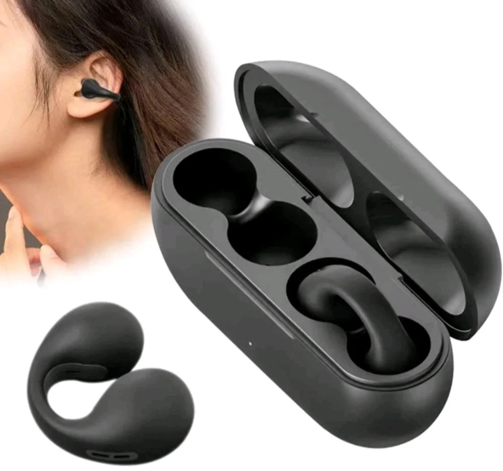 Imagem 4 de 5 do produto Fones De Ouvido Preto  Sound Earcuffs Condução De Ossos Sem Fio Bluetooth Clipe