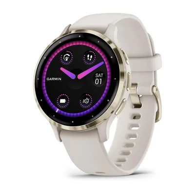 Relógio Smartwatch Garmin Venu 3s Marfim Dourado Music Gps Tela AmoLED 41mm