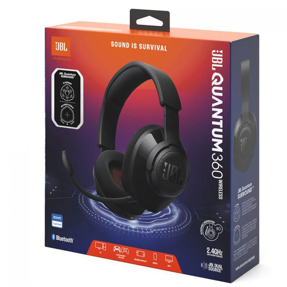 Imagem 3 de 5 do produto Headset Jbl Quantum 360 Gamer Wireless Bluetooh Preto - Jblqtum360blk