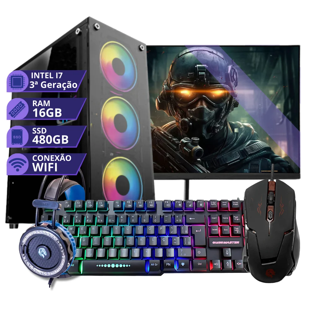 Computador Basic Mrpc i7 3.4ghz 16gb SSD 480GB 500w