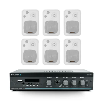 Kit Slim 1000 G5 + 3 Pares De Caixa Msb60n Branco